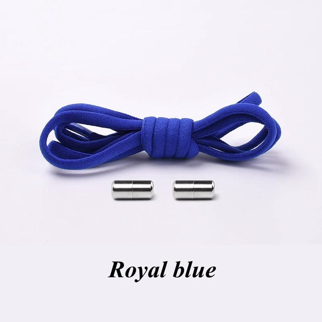 1Pair No tie Shoelaces Round Elastic Shoe Laces For Kids and Adult Sneakers Shoelace Quick Lazy Laces 21 Color Shoestrings