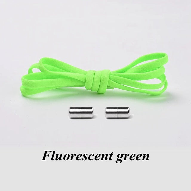 1Pair No tie Shoelaces Round Elastic Shoe Laces For Kids and Adult Sneakers Shoelace Quick Lazy Laces 21 Color Shoestrings