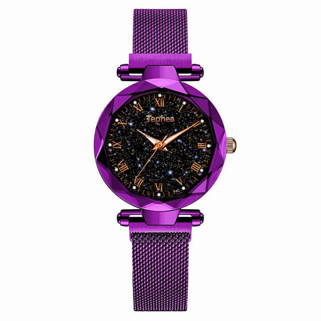 2020 Ladies Wrist Watch Starry Sky Magnetic Women Watch Luminous Luxury Waterproof Female Watch