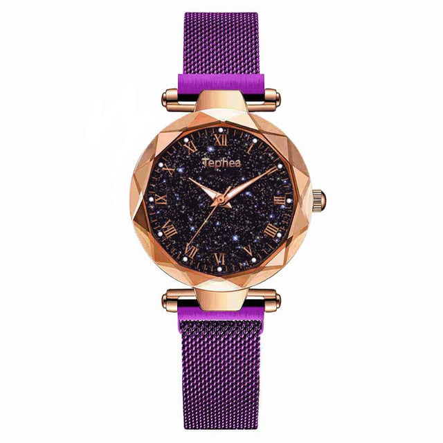 2020 Ladies Wrist Watch Starry Sky Magnetic Women Watch Luminous Luxury Waterproof Female Watch