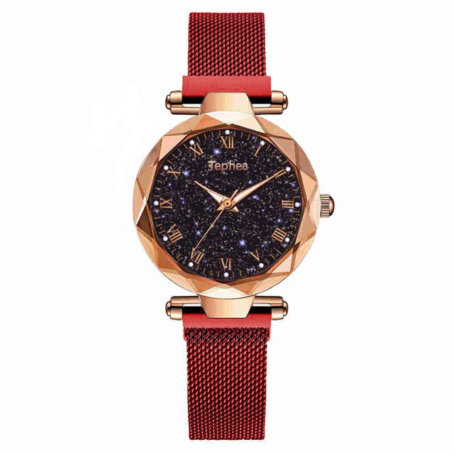 2020 Ladies Wrist Watch Starry Sky Magnetic Women Watch Luminous Luxury Waterproof Female Watch