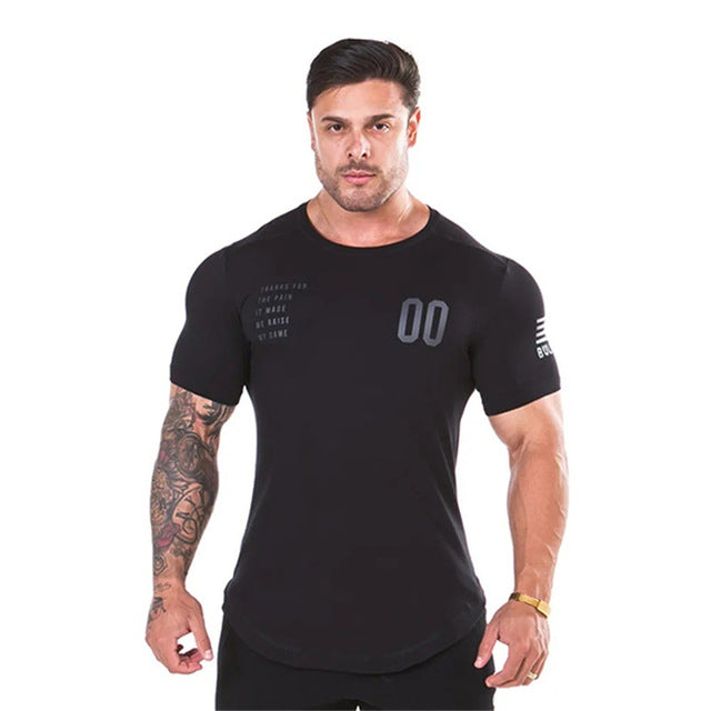 2019 New Plain Clothing fitness t shirt men O-neck t-shirt cotton bodybuilding tee shirts tops gyms tshirt Homme