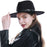 WELROG Black Red Fedora Hats For Women Imitation Wool Fedoras Panama Felt Hat Winter Men Jazz Hats Trilby Chapeau Femme Caps