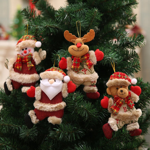 New Year 2020 Santa Claus/Snowman/Elk Doll Xmas Tree Ornaments Noel Christmas Decorations for Home Natal Navidad 2019 Kids Gifts