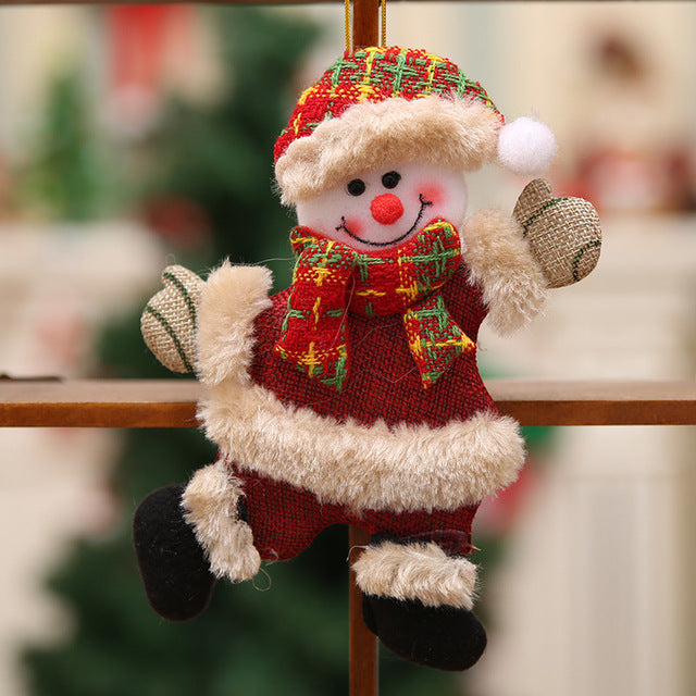 New Year 2020 Santa Claus/Snowman/Elk Doll Xmas Tree Ornaments Noel Christmas Decorations for Home Natal Navidad 2019 Kids Gifts