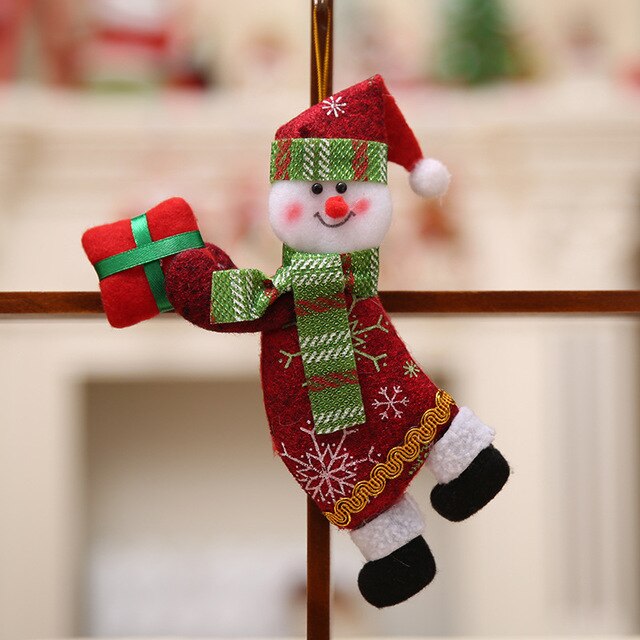 New Year 2020 Santa Claus/Snowman/Elk Doll Xmas Tree Ornaments Noel Christmas Decorations for Home Natal Navidad 2019 Kids Gifts