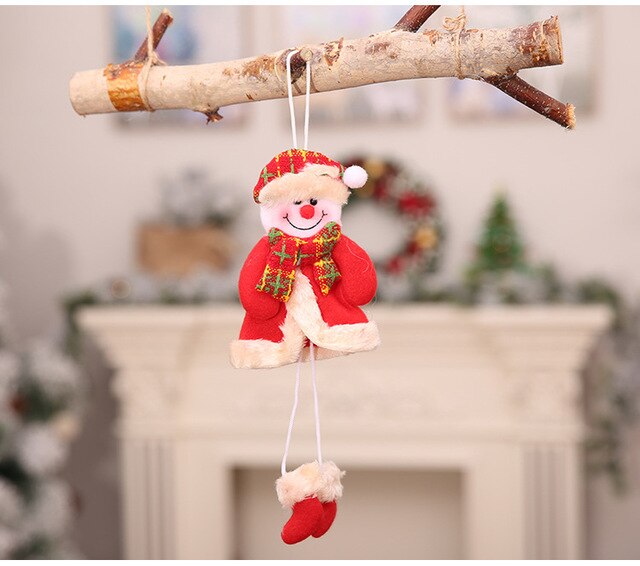 New Year 2020 Santa Claus/Snowman/Elk Doll Xmas Tree Ornaments Noel Christmas Decorations for Home Natal Navidad 2019 Kids Gifts