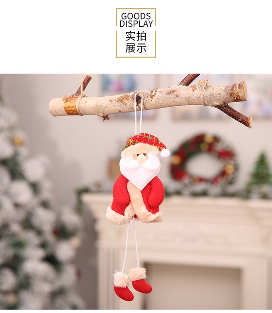 New Year 2020 Santa Claus/Snowman/Elk Doll Xmas Tree Ornaments Noel Christmas Decorations for Home Natal Navidad 2019 Kids Gifts