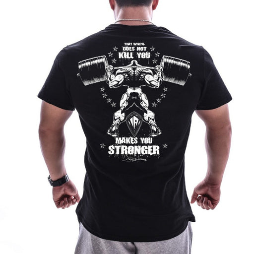 2019 New Men's T Shirt Bodybuilding Clothing Short sleeve Men Fashion European big size  Casual For Male tops fitness oversized