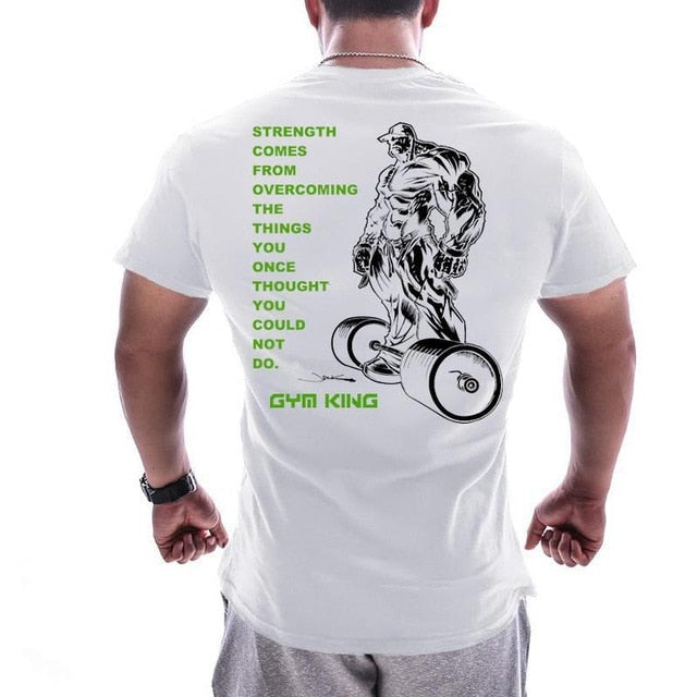 2019 New Men's T Shirt Bodybuilding Clothing Short sleeve Men Fashion European big size  Casual For Male tops fitness oversized