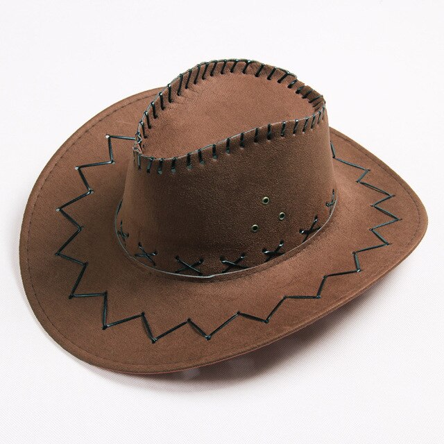 Polyester Cotton Cowboy Hat Women Caps Fashion Unisex Cowgirl Hats Solid Casual Khaki Brown Black Gray Cap Man Hat Cowboy Hats