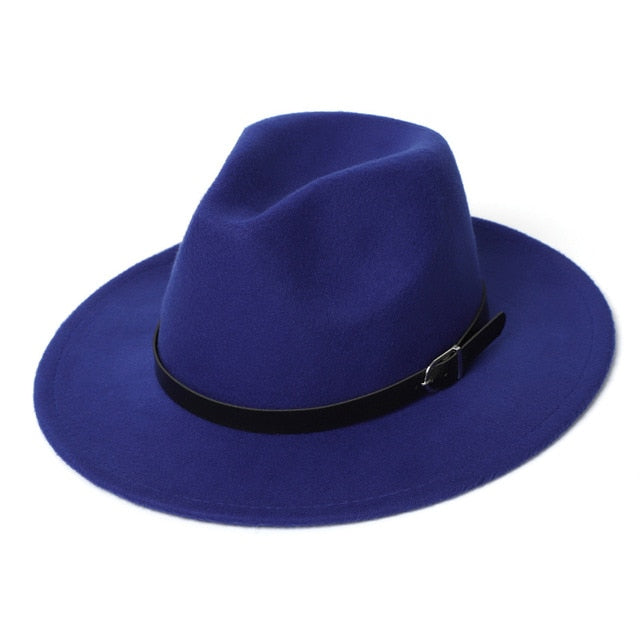 Fedora Hat Men Women Imitation Woolen Winter Women Felt Hats Men Fashion Black Top Jazz Hat Fedoras Chapeau Sombrero Mujer 2019