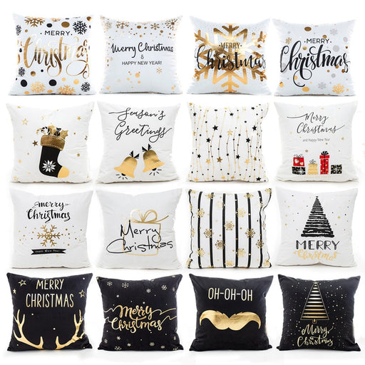 45X45CM Pillow Case Merry Christmas Decoration For Home 2019 Christmas Ornament Christmas Gift Cristmas Noel Happy New Year 2020