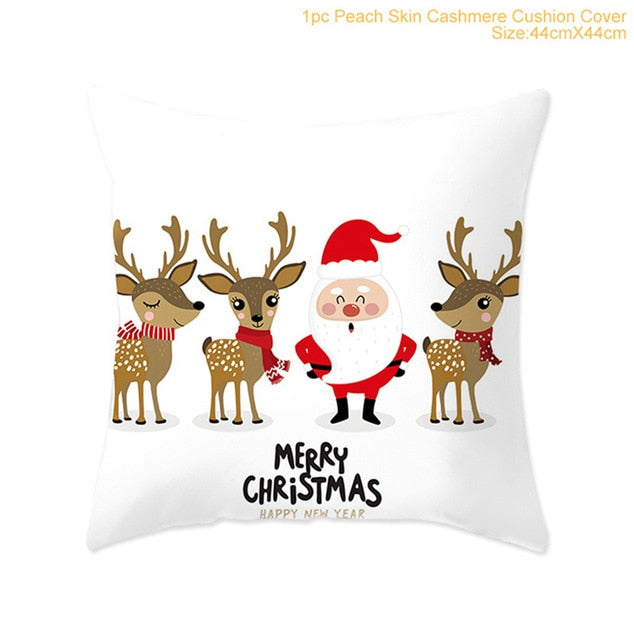 45X45CM Pillow Case Merry Christmas Decoration For Home 2019 Christmas Ornament Christmas Gift Cristmas Noel Happy New Year 2020