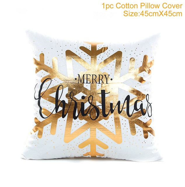 45X45CM Pillow Case Merry Christmas Decoration For Home 2019 Christmas Ornament Christmas Gift Cristmas Noel Happy New Year 2020