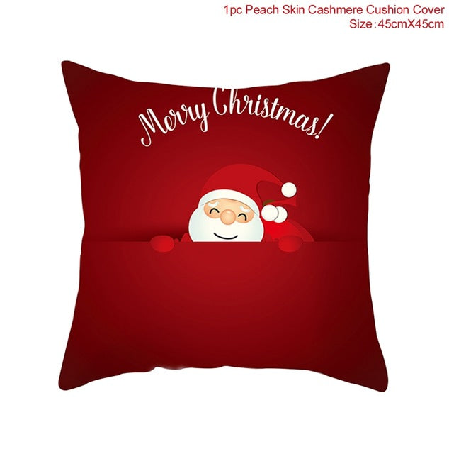 45X45CM Pillow Case Merry Christmas Decoration For Home 2019 Christmas Ornament Christmas Gift Cristmas Noel Happy New Year 2020