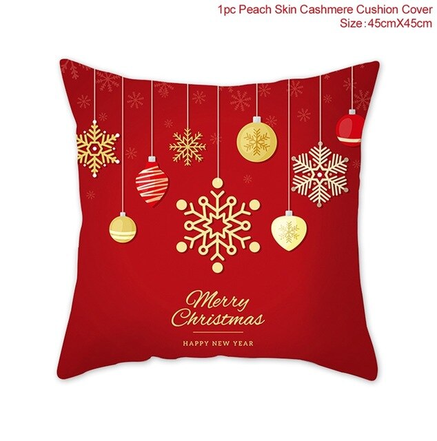 45X45CM Pillow Case Merry Christmas Decoration For Home 2019 Christmas Ornament Christmas Gift Cristmas Noel Happy New Year 2020