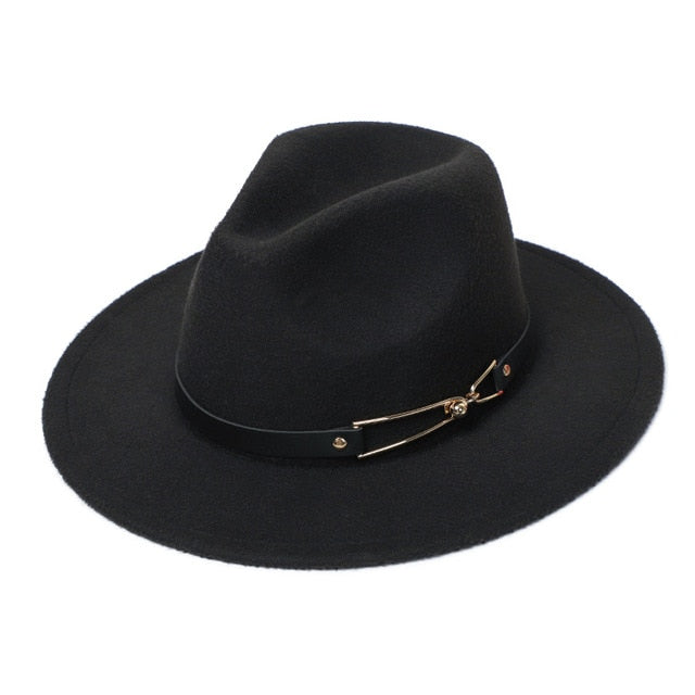 Womens Felt Hat Fedora Winter Wide Brim Hats Autumn Fashion Church Womens Imitation Wool Mens Felt Hat