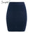 Simplee Elastic band women skirts Autumn winter warm knitted straight skirt Ribbed solid short mini ladies party wear skirt 2019