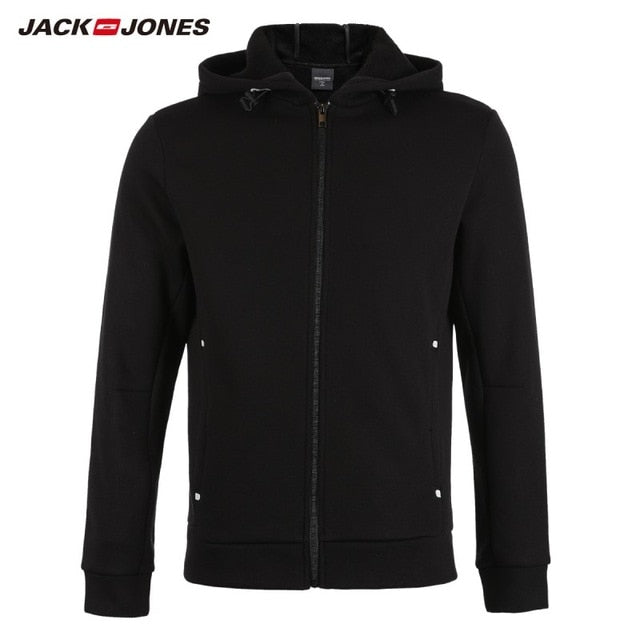 JackJones Men's Cardigan Fleeced Hooded Sweatshirt Jacket Men's Hoodies 2019 Brand New Fashion Menswear 218333524