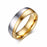 Vnox Gold Color Wedding Bands Ring for Women Men Jewelry Stainless Steel Engagement Ring Couple Anniversary Gift