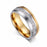 Vnox Gold Color Wedding Bands Ring for Women Men Jewelry Stainless Steel Engagement Ring Couple Anniversary Gift