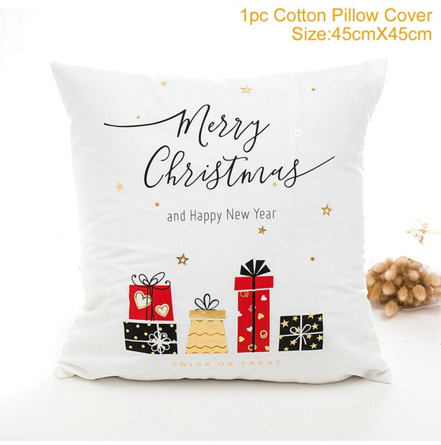 Christmas Pillowcases Merry Christmas Decor for Home Noel Christmas Gifts Navidad 2019 Xmas Cristmas Decor Happy New Year 2020