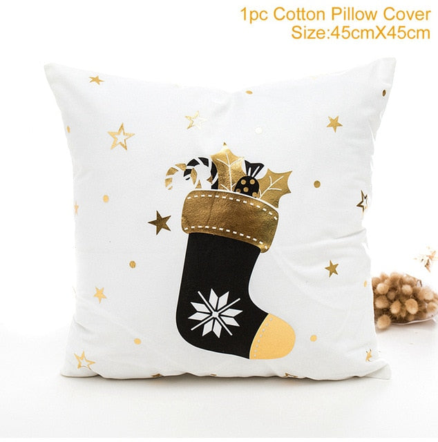 Christmas Pillowcases Merry Christmas Decor for Home Noel Christmas Gifts Navidad 2019 Xmas Cristmas Decor Happy New Year 2020