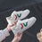 HOT Women Sneakers 2020 Fashion Breathble Vulcanized Shoes Women Pu leather Platform Shoes Women Lace up Casual Shoes White