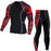 Men's Thermal Underwear Set Long Sleeve Fitness Tights Sportswear Compression Elastic Track and Field Running Wear