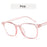 KOTTDO Retro Reading Mens Glasses Frame Fashion Computer Eyeglasses Frame for Men Anti-blue Light Transparent Pink Plastic Frame