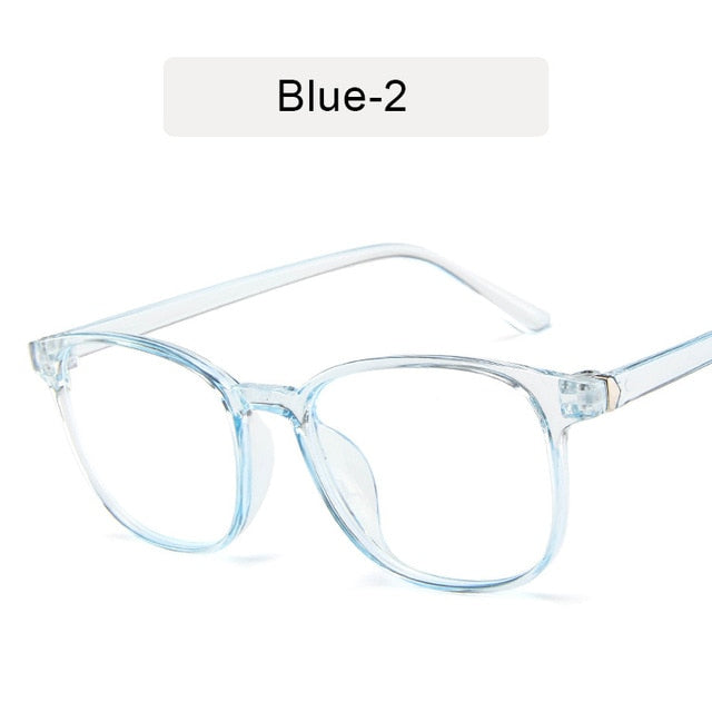 KOTTDO Retro Reading Mens Glasses Frame Fashion Computer Eyeglasses Frame for Men Anti-blue Light Transparent Pink Plastic Frame