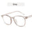 KOTTDO Retro Reading Mens Glasses Frame Fashion Computer Eyeglasses Frame for Men Anti-blue Light Transparent Pink Plastic Frame