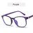 KOTTDO Retro Reading Mens Glasses Frame Fashion Computer Eyeglasses Frame for Men Anti-blue Light Transparent Pink Plastic Frame