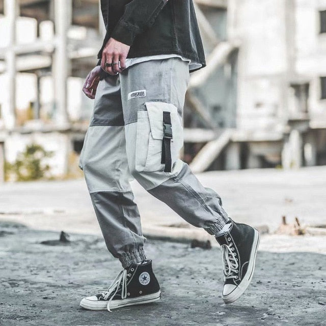 2020 Hot Sale Men Hip Hop Patchwork Sweatpants Joggers trousers Casual Drawstring Sportwear Pants Male hiphop personality pants