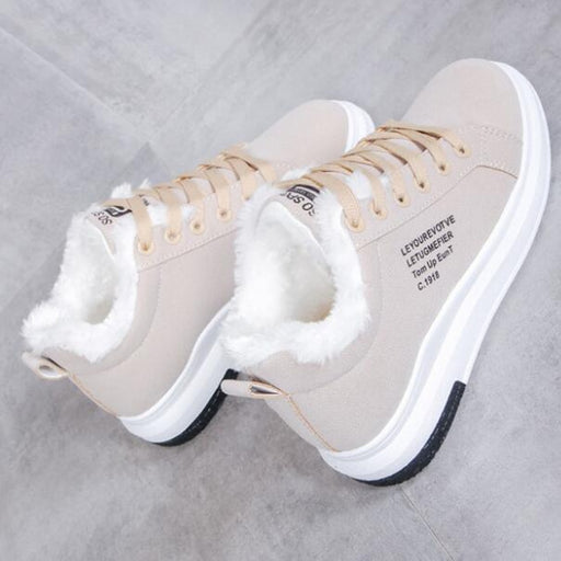 Winter Women Shoes Warm Fur Plush Lady Casual Shoes Lace Up Fashion Sneakers Zapatillas Mujer Platform Snow Boots