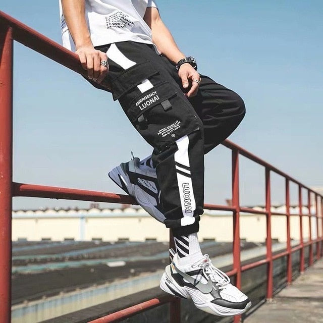 2020 Hot Sale Men Hip Hop Patchwork Sweatpants Joggers trousers Casual Drawstring Sportwear Pants Male hiphop personality pants