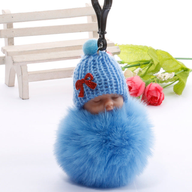 Angel Baby Plush Doll Pendant Valentine's Day Gift Birthday Party Gift Wedding Favors Fur Ball Key Chain Gifts For Lovers Guests