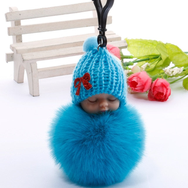 Angel Baby Plush Doll Pendant Valentine's Day Gift Birthday Party Gift Wedding Favors Fur Ball Key Chain Gifts For Lovers Guests