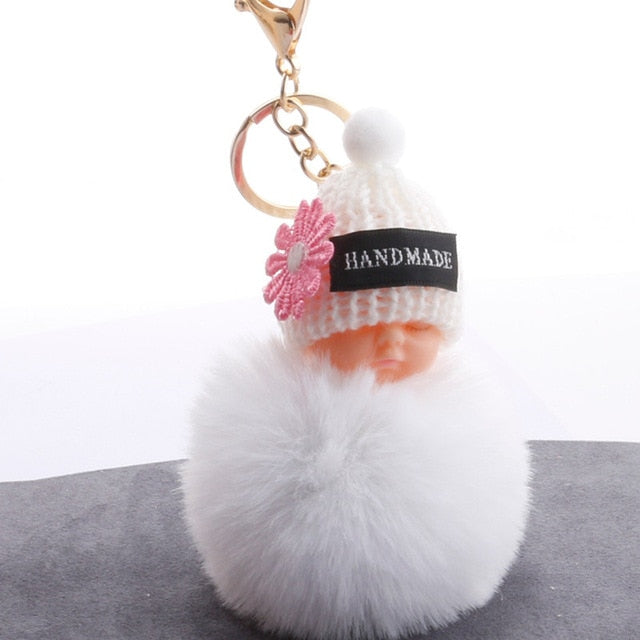 Angel Baby Plush Doll Pendant Valentine's Day Gift Birthday Party Gift Wedding Favors Fur Ball Key Chain Gifts For Lovers Guests