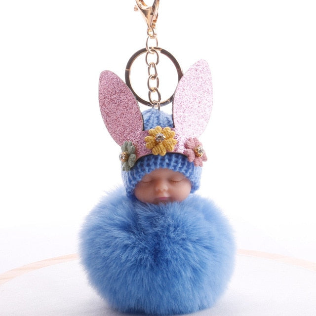 Angel Baby Plush Doll Pendant Valentine's Day Gift Birthday Party Gift Wedding Favors Fur Ball Key Chain Gifts For Lovers Guests