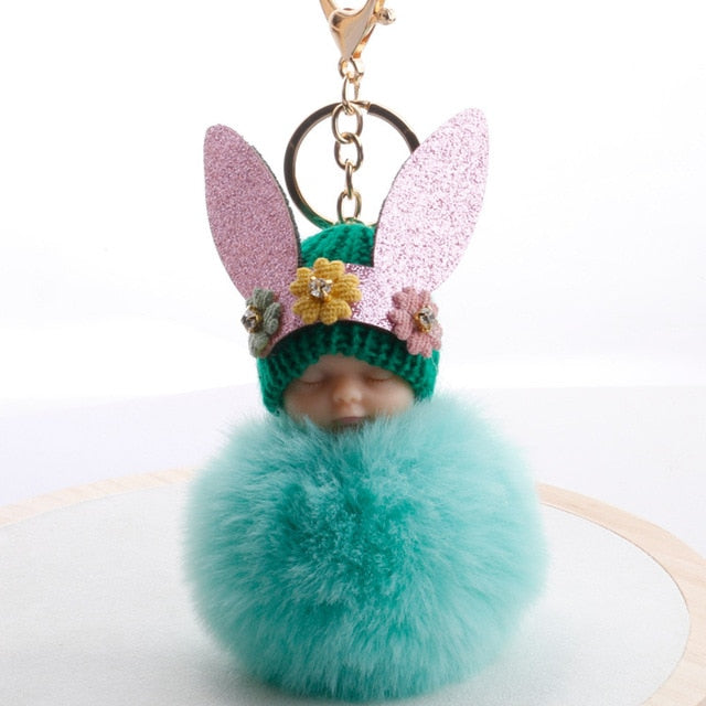 Angel Baby Plush Doll Pendant Valentine's Day Gift Birthday Party Gift Wedding Favors Fur Ball Key Chain Gifts For Lovers Guests