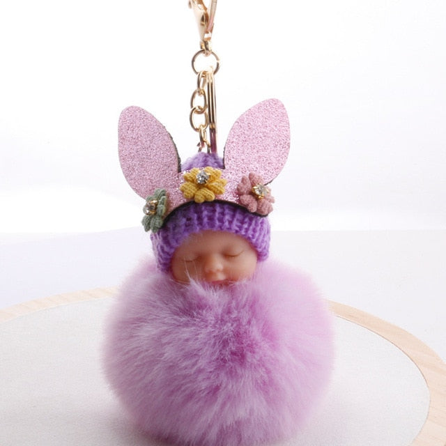 Angel Baby Plush Doll Pendant Valentine's Day Gift Birthday Party Gift Wedding Favors Fur Ball Key Chain Gifts For Lovers Guests