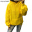 Zuolunouba 2018 winter Casual Fleece women Hoodies Sweatshirts long sleeve yellow girl Pullovers loose Hooded Female thick coat