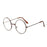 Vintage Round Metal Frame  Personality College Style Clear Lens Eye Glasses Frames blue-light eye protection mobile phone game