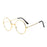 Vintage Round Metal Frame  Personality College Style Clear Lens Eye Glasses Frames blue-light eye protection mobile phone game