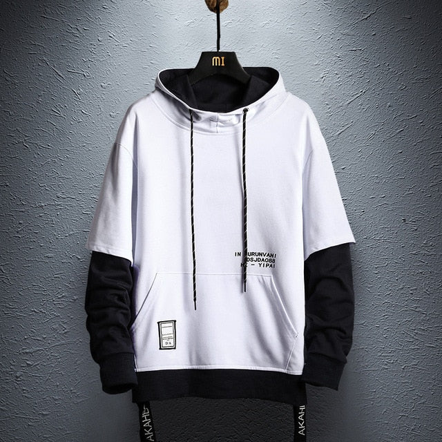 Hoodie Sweatshirt Mens Hip Hop Pullover Hoodies Streetwear Casual Fashion Clothes colorblock hoodie 2019 cotton