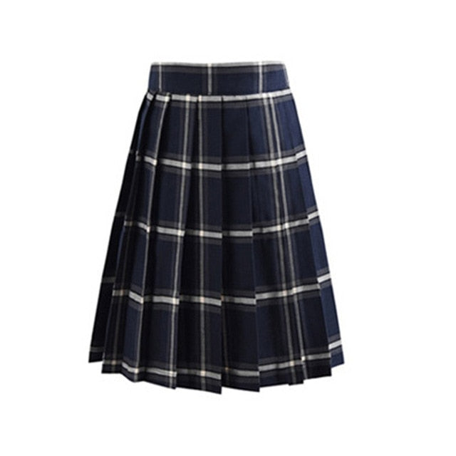 2019 Women Summer high waist pleated plaid skirt Female Anime Short Skirts plisowana spodnica saia curta jupe plissee femme