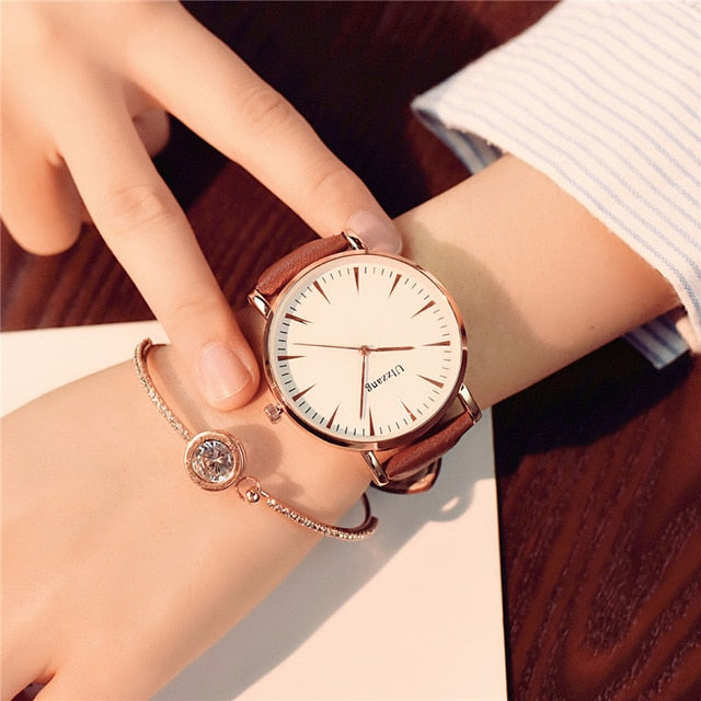 Exquisite simple style women watches luxury fashion quartz wristwatches ulzzang brand woman clock montre femme