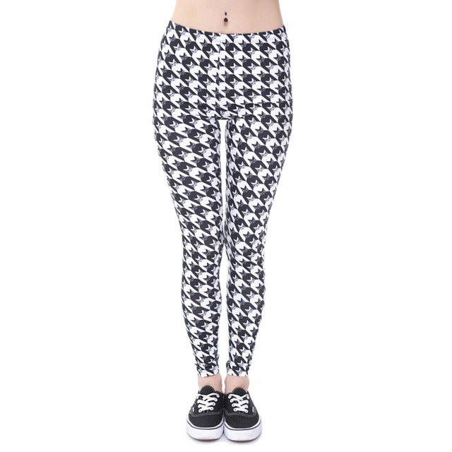 Brands Women Fashion Legging Aztec Round Ombre Printing leggins Slim High Waist  Leggings Woman Pants